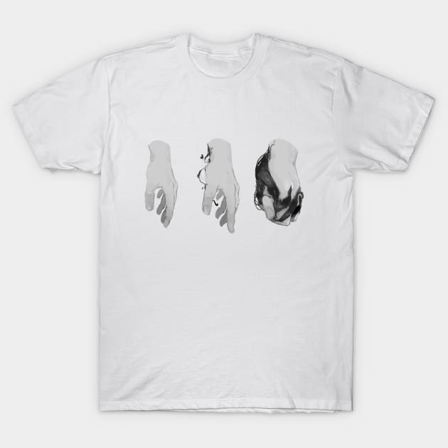 How to Hold Hands With Your Partner When You Share the Same Body T-Shirt by nathengyn